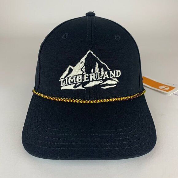 Timberland Mens Black Rope Snapback Hat New - Picture 2 of 5